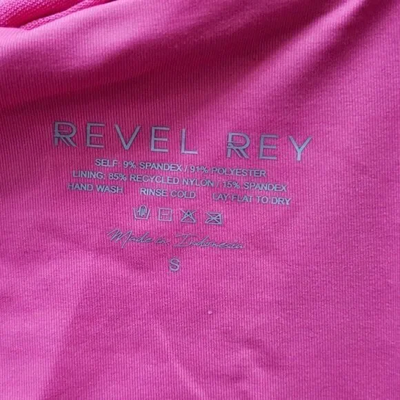 Revel Rey Hayes Women's Pink ring Up me bikini top Size Small - Picture 11 of 16